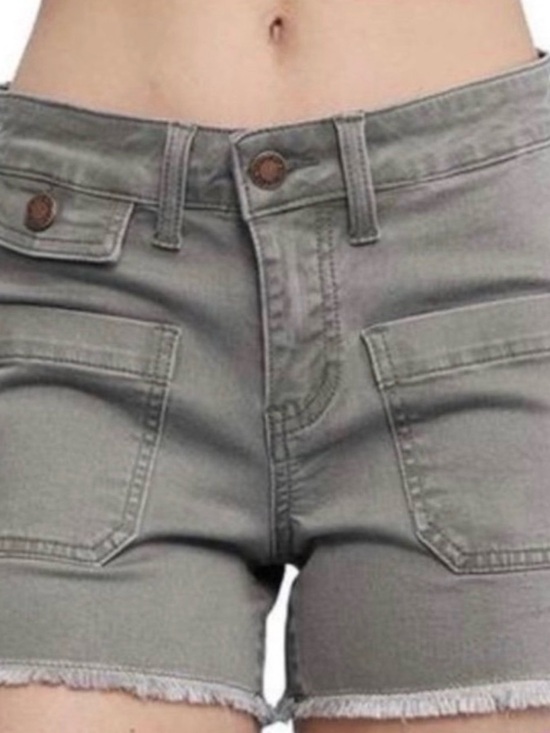 Judy Blue Pants - Judy Blue Olive Green High-Rise Cargo Jean Shorts RN# 116380